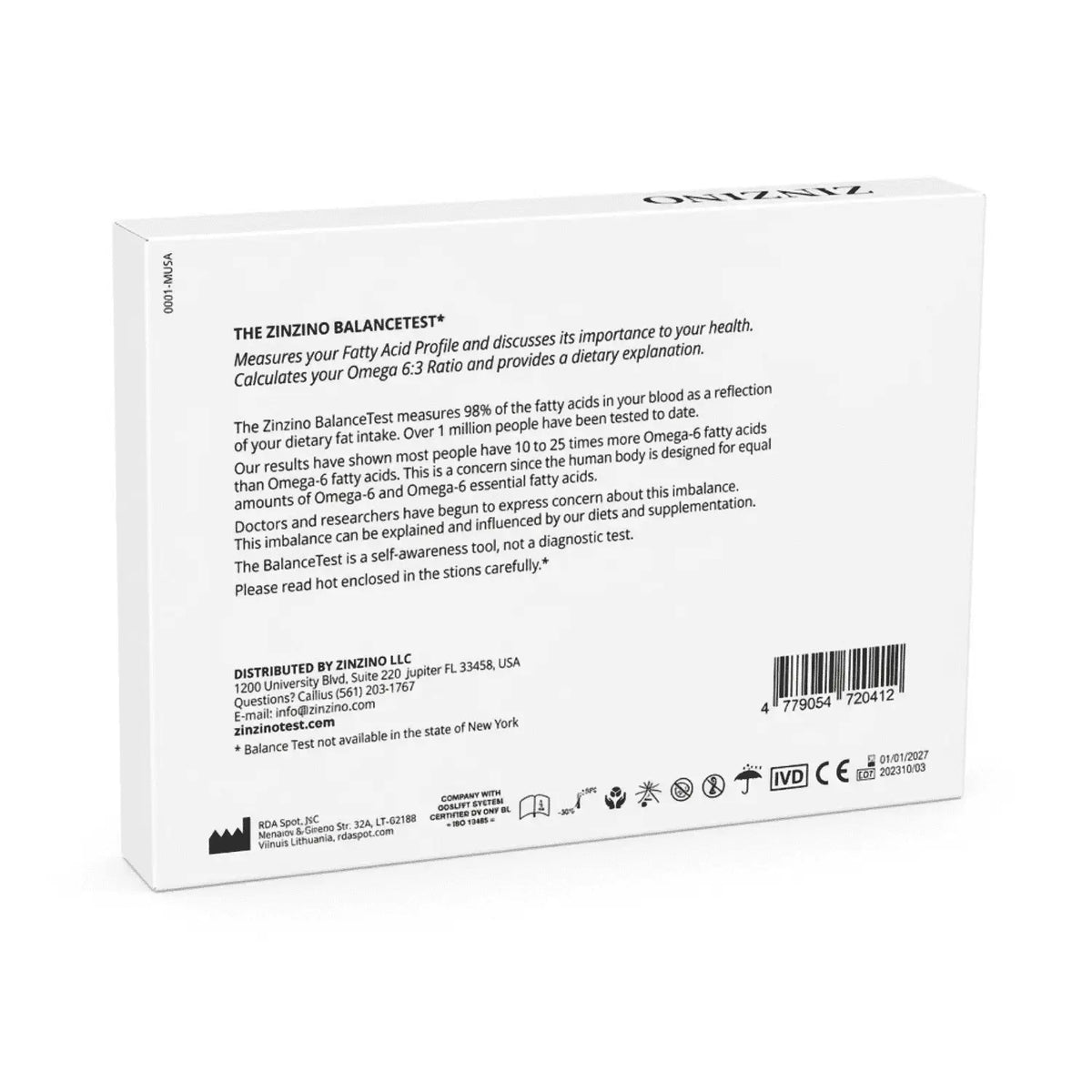 Balancetest;1 pba; Zinzino
