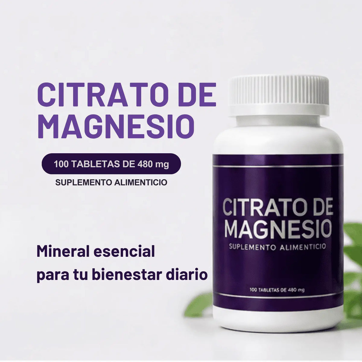 Citrato de Magnesio;100 Tabletas, Ultra Soya.