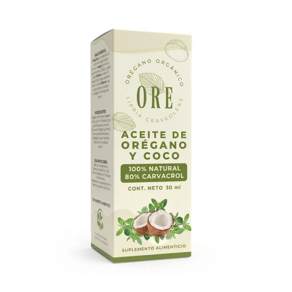 Aceite de orégano y coco; 30ml, Ore.