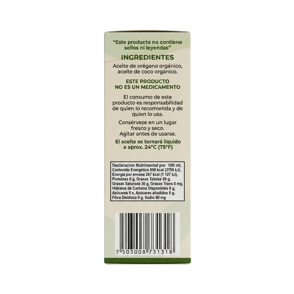 Aceite de orégano y coco; 30ml, Ore.