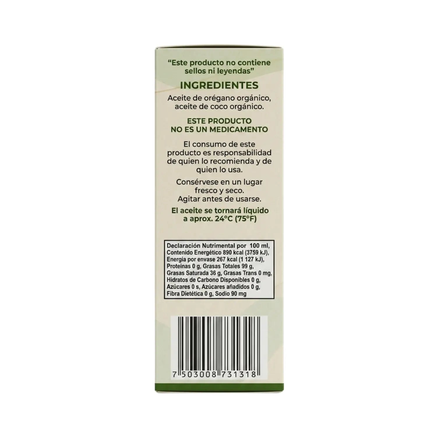 Aceite de orégano y coco; 30ml, Ore.