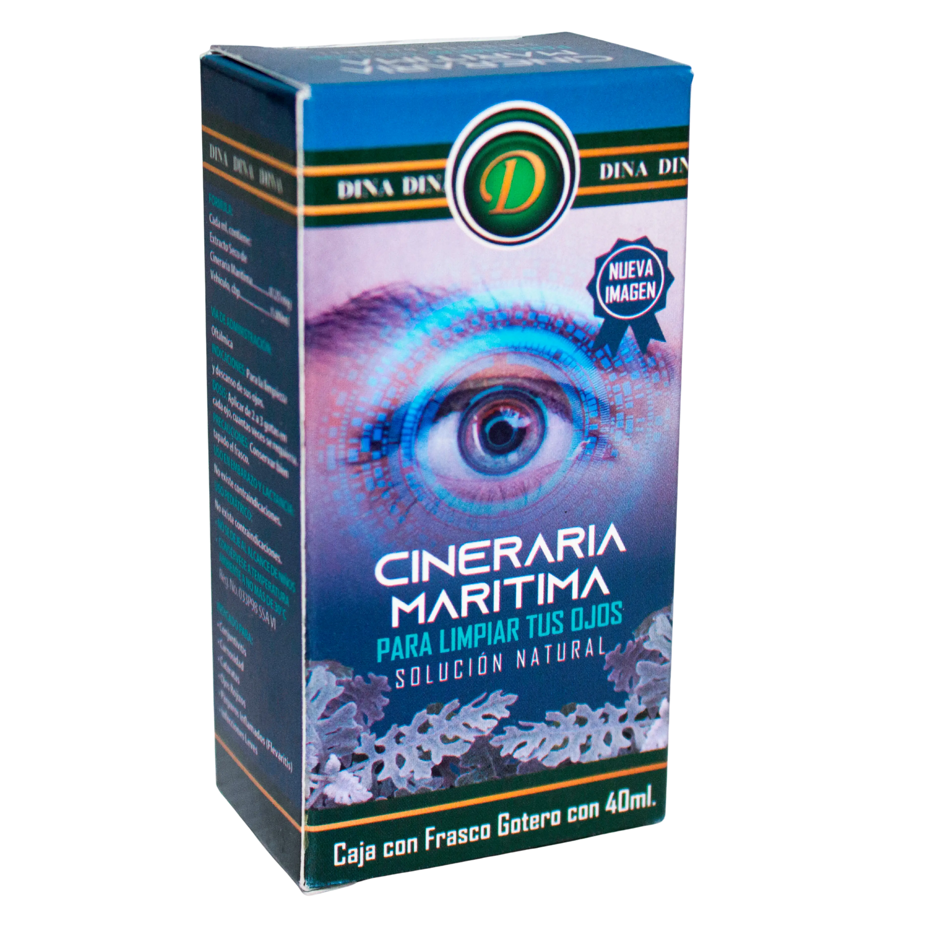 Gotero Cineraria Maritima; 40 ml, Dina.