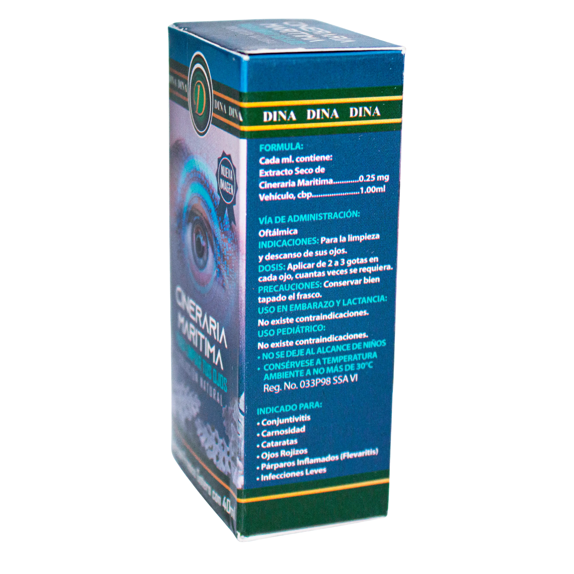 Gotero Cineraria Maritima; 40 ml, Dina.