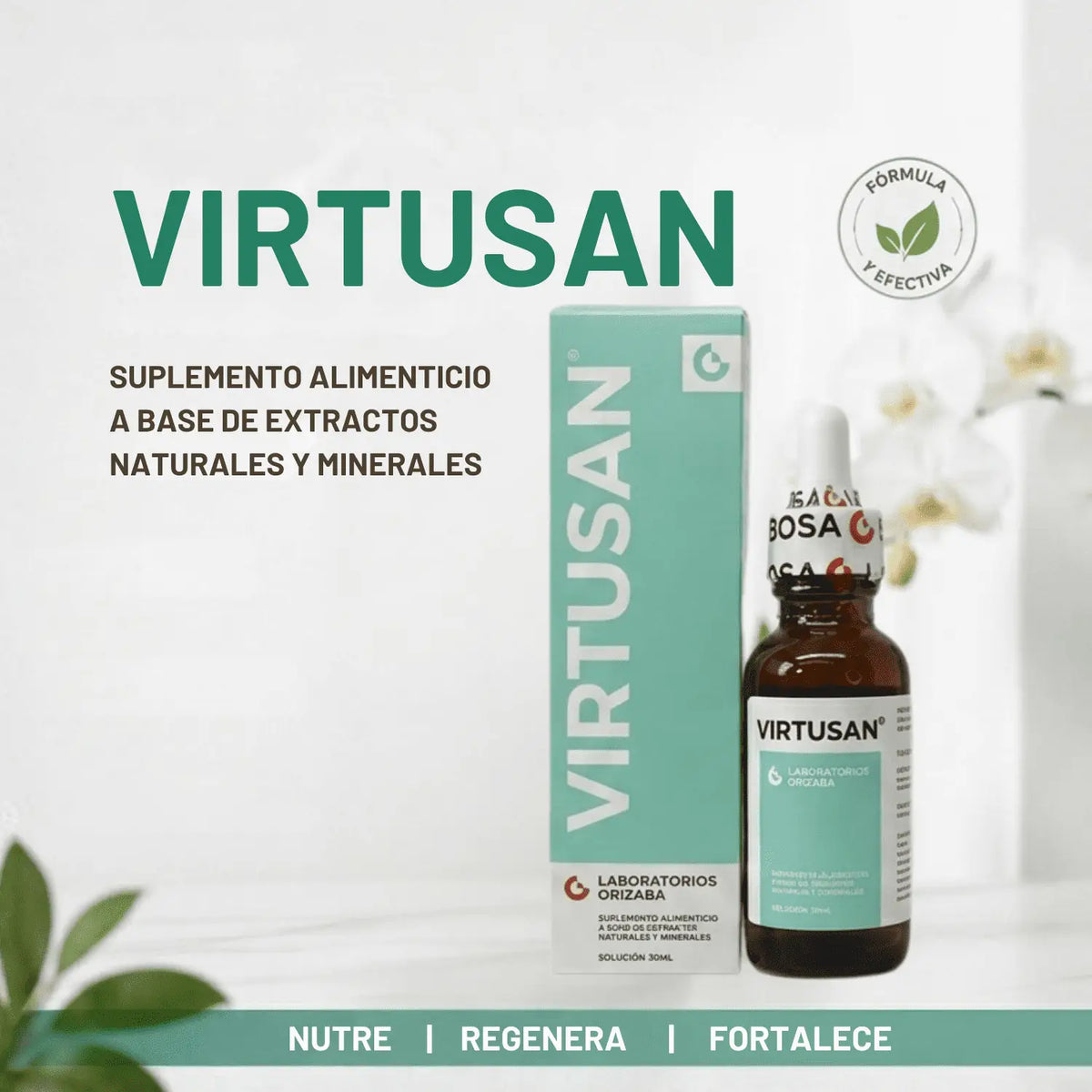 Virtusan; 30ml Gotas, Orizaba.