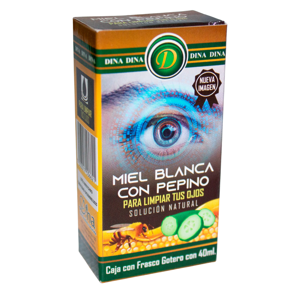 Gotas Miel Blanca con Pepino; 40ml, Dina.