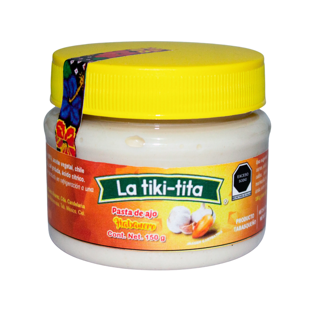 Pasta ajo natural con habanero 150gr; Tiki tita
