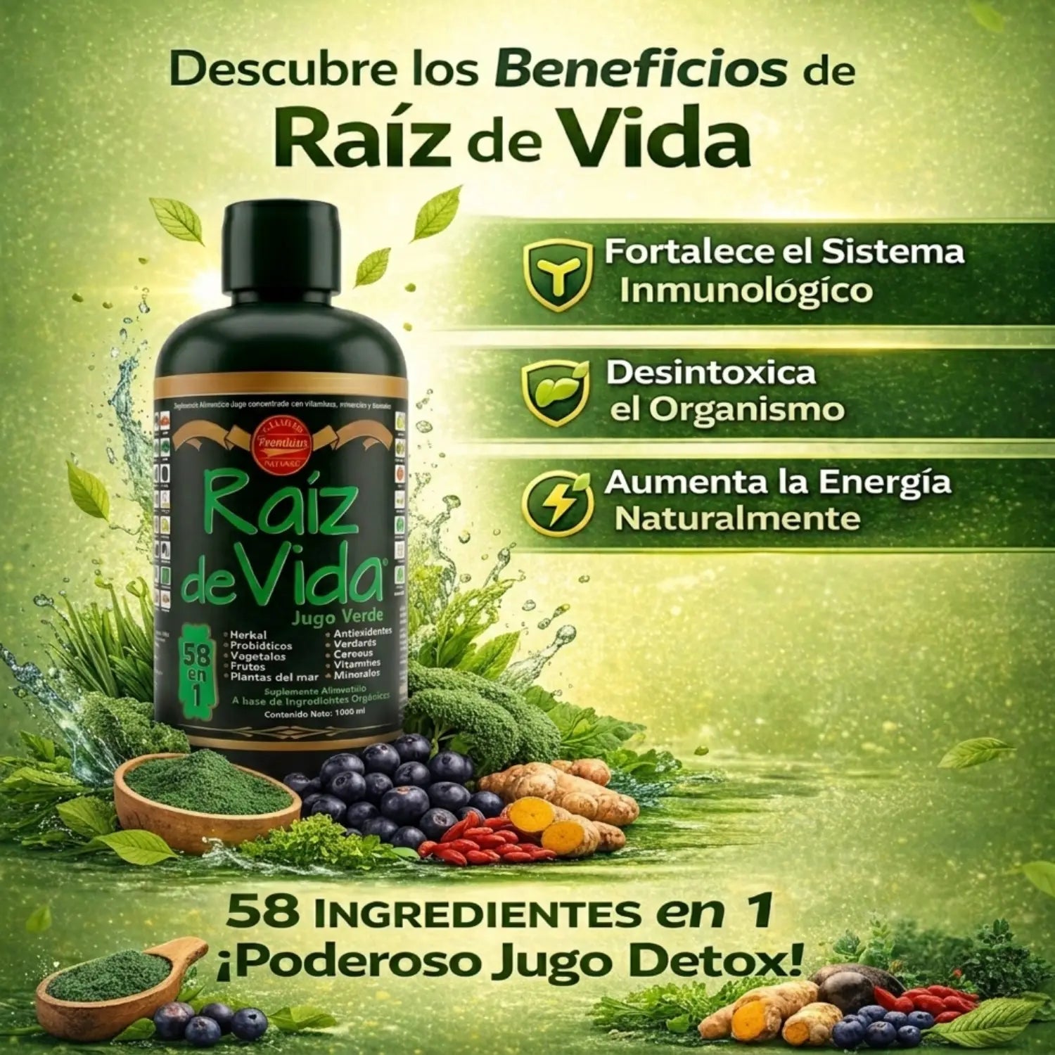 Raíz de Vida Jugo Verde