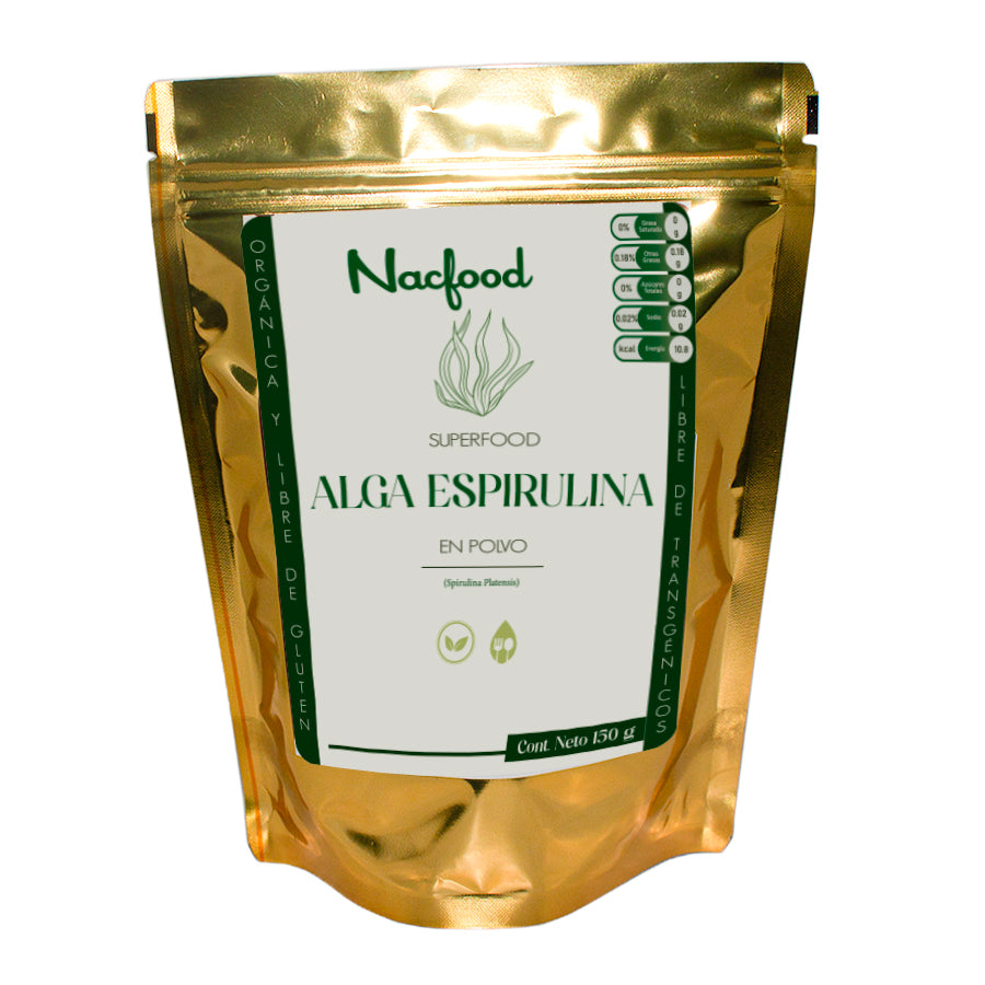 Polvo Alga Espirulina; 150gr, NacFood.